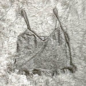 Lovers + Friends Gray Crop Top